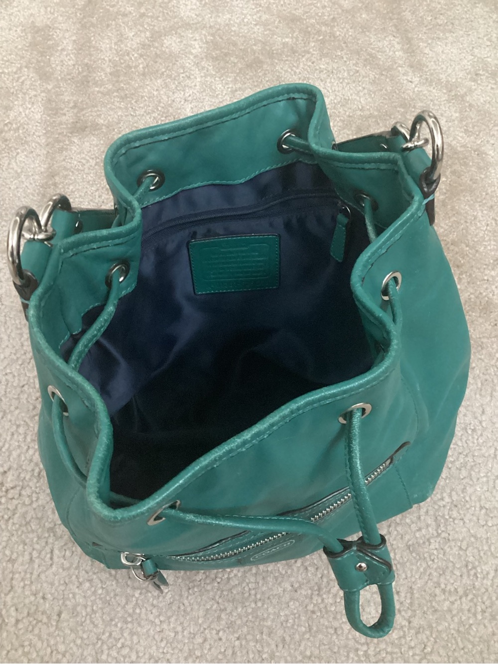 Coach Daisy Leather Drawstring Convertible Shoulder Bag. G1361-F25661 - Picture 6 of 9